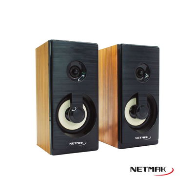 Parlante p/ PC Netmak Bora Madera 19CM
