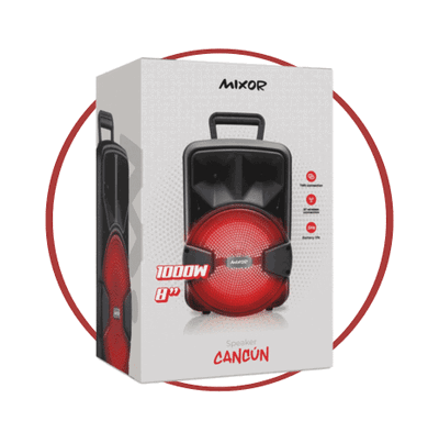 Parlante Mixor Cancun 8" 1000W c/microfono