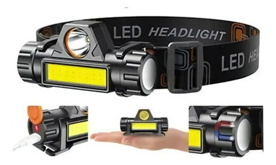 Linterna Minera Vincha Con Usb Recargable