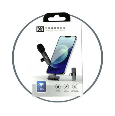 Microfono Clip Inalambrico K8 Tipo C + Adaptador Iphone
