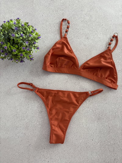 Bikini Cobre Glow – Brillo Satinado 🧡