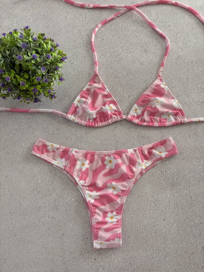 Bikini  Pink Daisy – Flower Power 🌸