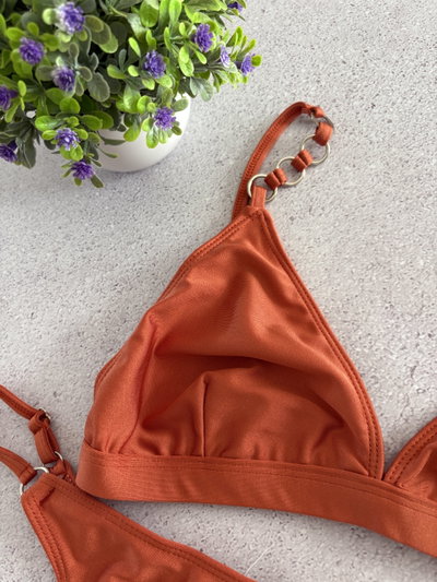 Bikini Cobre Glow – Brillo Satinado 🧡