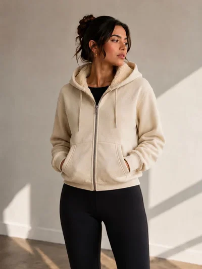 Campera corderito piel - Ozara PREMIUM