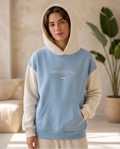 Buzo Combinado con Capucha Argentina *Friza Invisible Peinada*