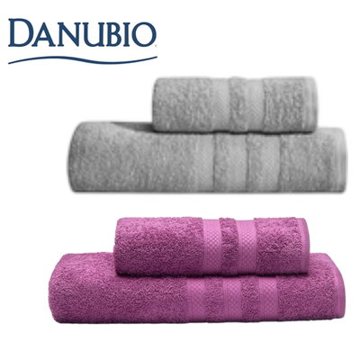 Set de toalla y toallon DANUBIO 100% algodón 400grs liviano