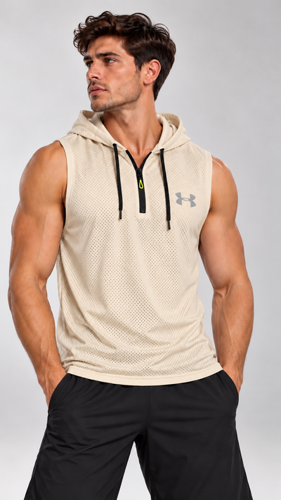 Musculosa Deportiva con Capucha - DryFit Calada