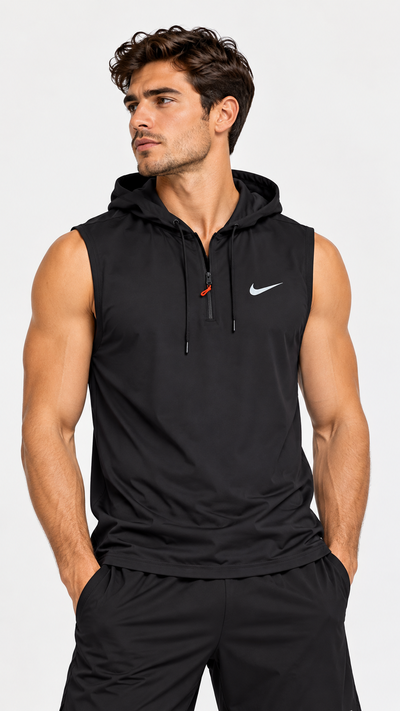 Musculosa Deportiva NIKE con Capucha y Cierre – Lycra Elastizada