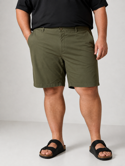 Bermuda Gabardina Importada Talles Especiales S/M - Corte Chino