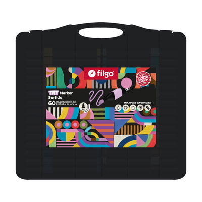 PREVENTA Valija Marcadores acrílicos Filgo TNT - x60 unidades