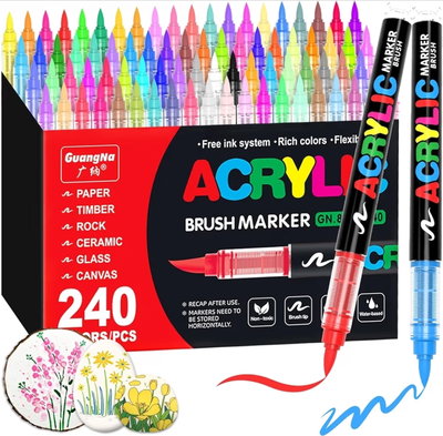 PREVENTA Marcadores acrílicos GuangNa x240 colores