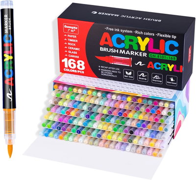 PREVENTA Marcadores acrílicos GuangNa x168 colores