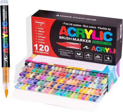 PREVENTA Marcadores acrílicos GuangNa x120 colores
