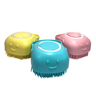 Cepillo Baño 🛁 Masajeador Con Dispenser 🚿 Para Shampoo Mascotas 🐾