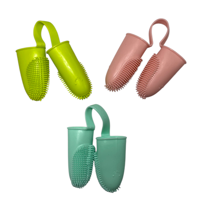 Cepillo Dental 🦷 Dedal Doble Silicona ✨ Flexible Perros Gatos Sarro 🐶🐱