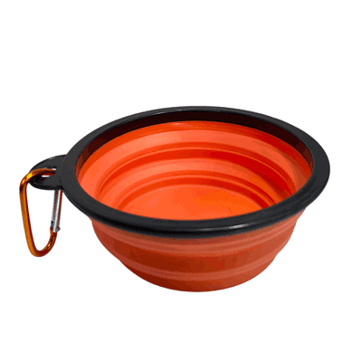 Plato Comedero/Bebedero 🐾 Plegable Silicona Portátil Mascota 350 ml