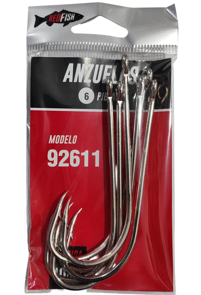 Xfish - Anzuelo 92611 10/0 Red Fish, sobre x 6 unid