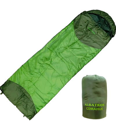 ALBATROS - Bolsa de dormir Comahue 10°, 200gr con capucha cierre completo