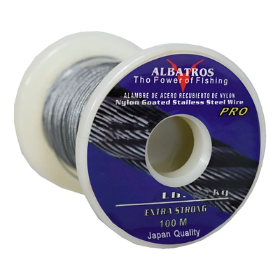 ALBATROS - CABLE DE ACERO GRIS X100 40LBS
