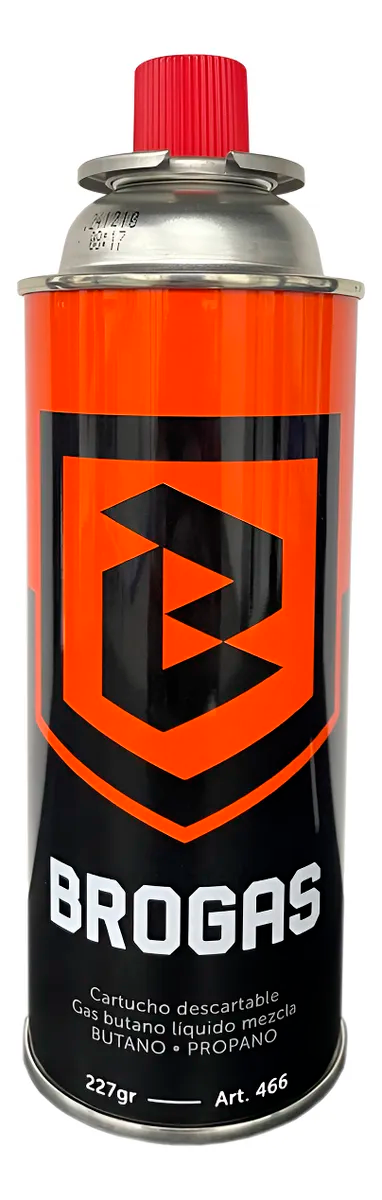 Tubo de gas butano Brogas 227grs, precio x tubo