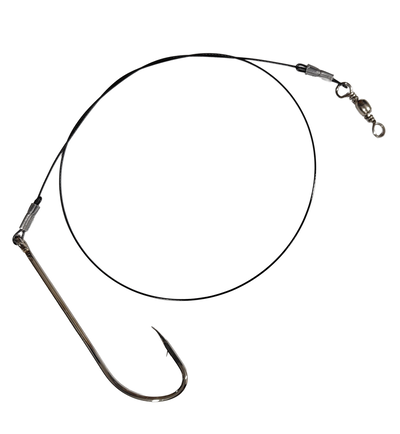 Xfish - Lider de acero armado 50cm con anzuelo 7/0