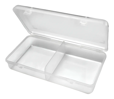 caja accesorio cristal 208 mm x 110 mm l 102, organizadora 2 divisiones