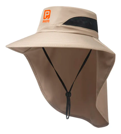 Gorro Payo Australiano Con Tapa Nuca Media Vicera Kaki beige