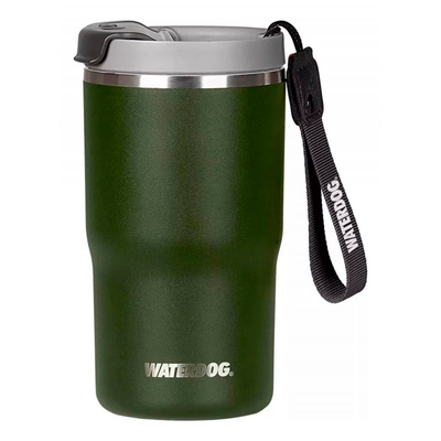 Waterdog Contenedores Vaso Doble Pared 480cc Verde Acero AISI 304 Int Cerámico CLYDE480GM