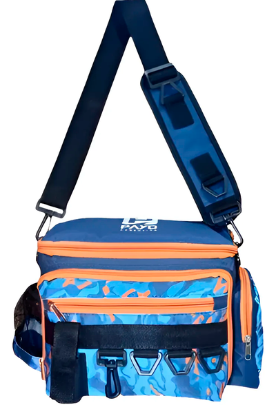 BOLSO PESCA PAYO MULTIFUNCION C/CAJAS INC CAMU AZUL NARANJA