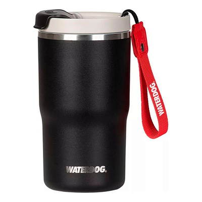 Waterdog Contenedores Vaso Doble Pared 480cc Negro Acero AISI 304 Int Cerámico CLYDE480BK
