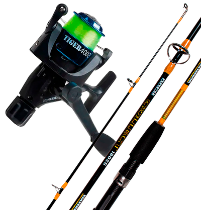 Combo Waterdog Caña Collect 1,80m + Reel Tiger 2 Rul + Tanza