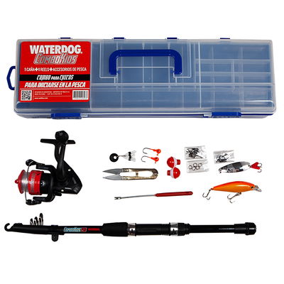 WATERDOG - Combo completo con caja de pesca - COMBOKIDS