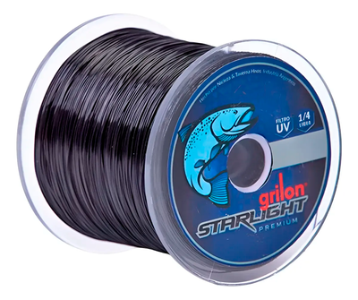 Grilon - Tanza Grilon Starlight Negra Bobina 1/4 diametro 026, Res 5,80 Kg X 2000mt