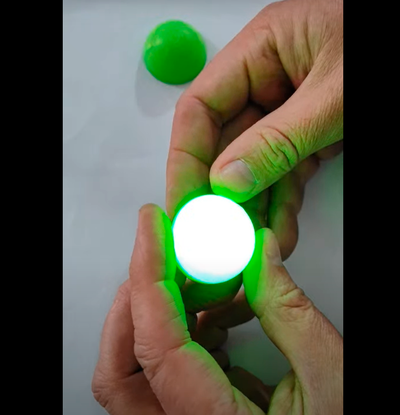 Boyas luminosas Ping Pong 35mm, juego de 3 con pilas