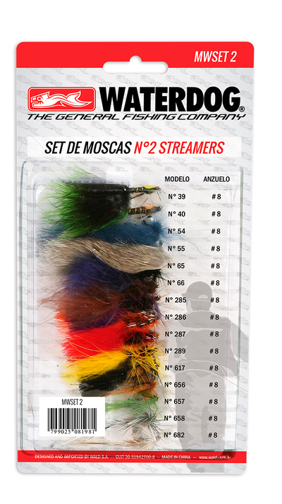 WATERDOG - SET DE 15 MOSCAS - STREAMERS n° 8 - MWSET2