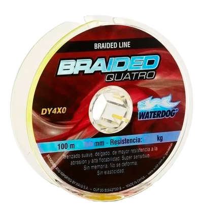 WATERDOG - Multifilamento Braided Quatro 0,22  mm Negro 22,9 kg - DY4X-0.22BK