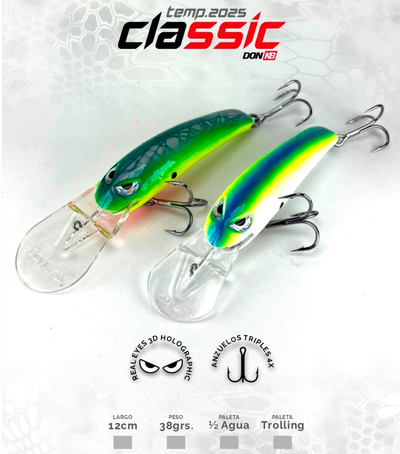 Señuelo Don KB Classic Banana Trolling, paleta 3 Prof 15mt