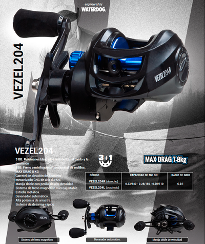 WATERDOG - REEL BAIT CASTING - VEZEL DER