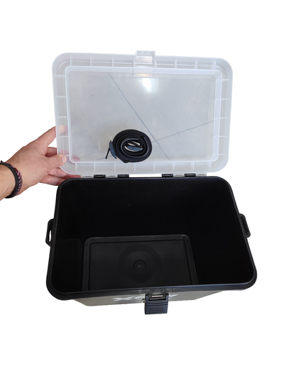 Xfish - Caja de pesca tipo cajon con tapa transparente