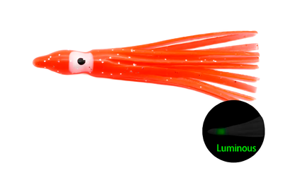 Xfish - Señuelos calamar Pulpito x 10 unidades, sin anzuelos NARANJA
