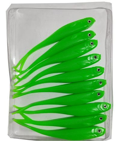 Xfish - Señuelo Soft Silicona P2413 Pescado, pescadito x 10, largo 11,5cm, 10gr
