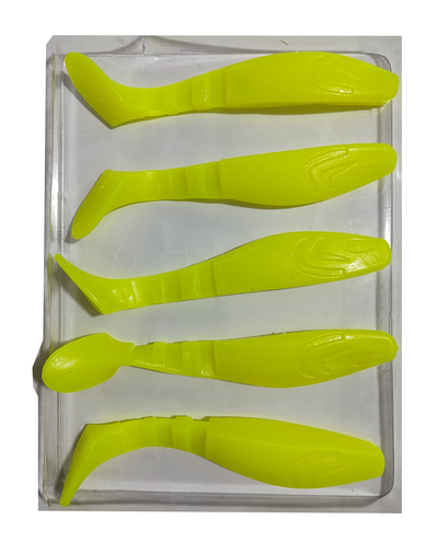 Xfish - Señuelo Soft Silicona P2424 pescado fluo x 5, largo 12,5cm, 15gr