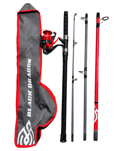 ALBATROS - COMBO BLACK DRAGON CAÑA 210+REEL 400+NYLON+FUNDA