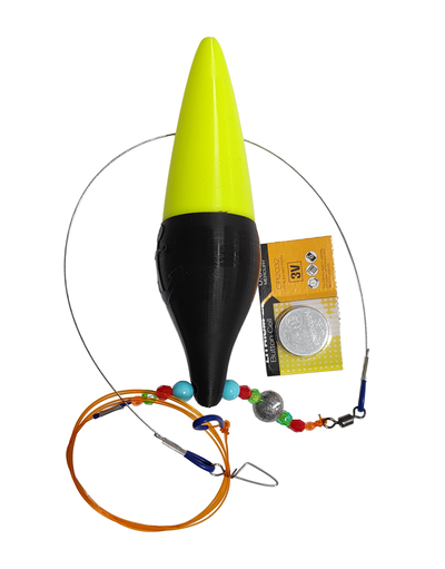 Linea Trampa boya Bonete luminosa con lider de acero Dorado / tararira