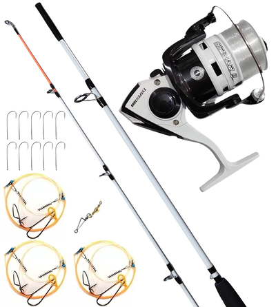 Surfish - Combo Caña Maciza Crocodile 210 + Reel, tanza y accesorios