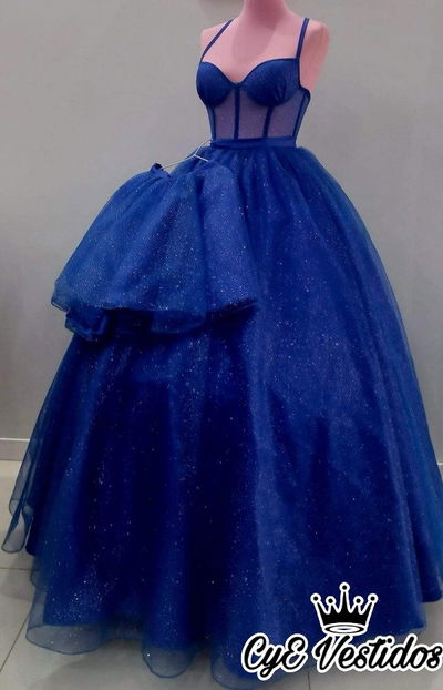 Bustier glitter con transparencia