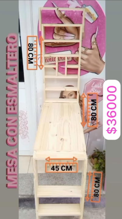 MESA CON ESMALTERO