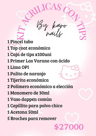 KIT ACRILICAS CON TIPS