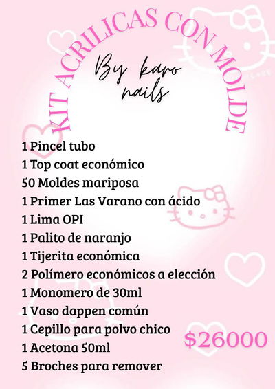 KIT ACRILICAS CON MOLDES 