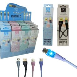 CABLE DE DATOS TIPO C 3.1A CON LUZ CAB-41004/41016 TIME